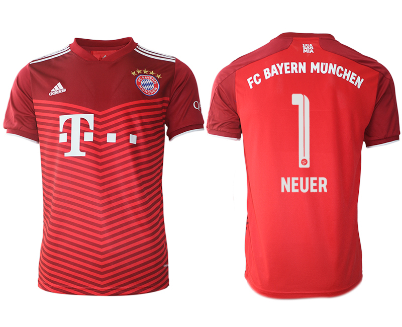 Cheap Men 2021-2022 Club Bayern Munich home aaa version red 1 Soccer Jersey